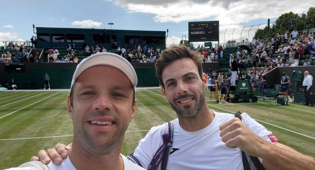 Marcel Granollers y Horacio Ceballos, en Wimbledon.