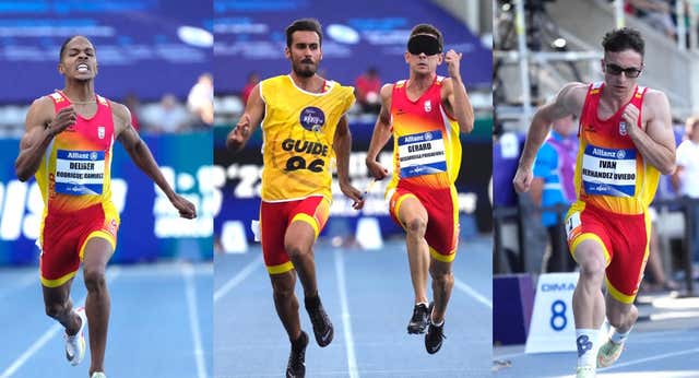 Gerard Descarrega, Deliber Rodríguez e Iván Hernández, finalistas en el Mundial de atletismo paralímpico