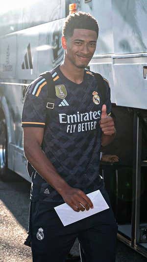Jude Bellingham durante la llegada del Real Madrid a Los Angeles. Real Madrid