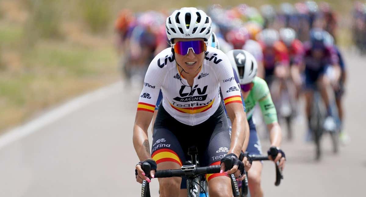 Mavi García en competición.