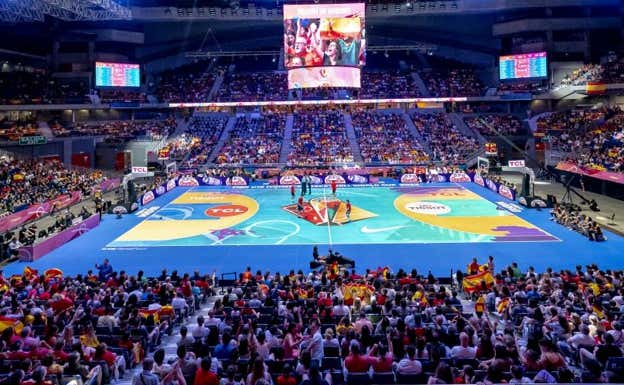 Así lucía la cancha del WiZink en la final del Mundial sub-19.  FEB/Alberto Nevado