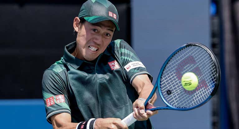 Kei Nishikori, ayer ante Thompson.