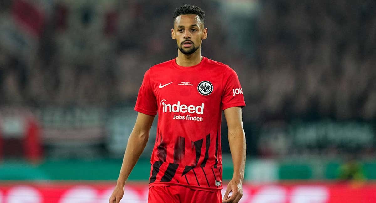 Djibril Sow, en un partido con el Eintracht./Getty