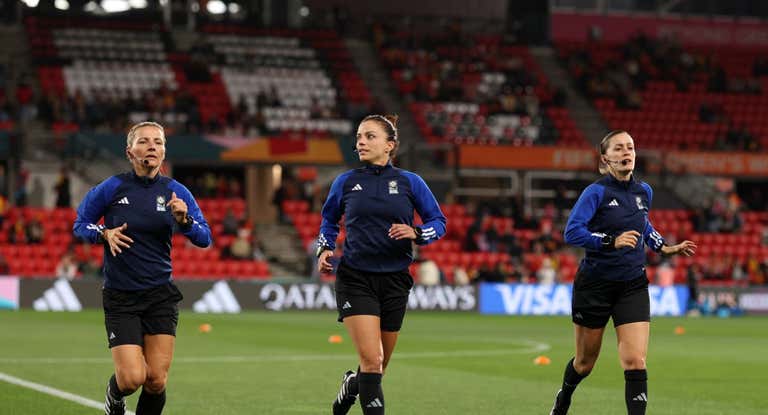 Marta Huerta de Haza calentando.