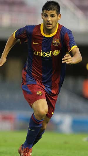 Nolito, durante su etapa en el Barça B.  EFE