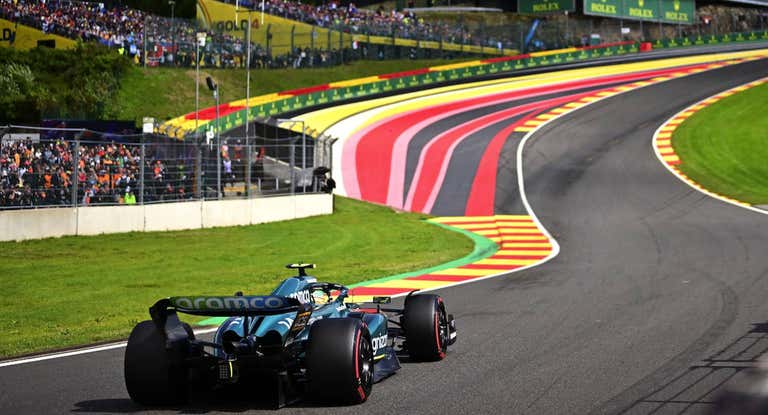 Fernando Alonso, durante el GP de Bélgica 2023 de F1.