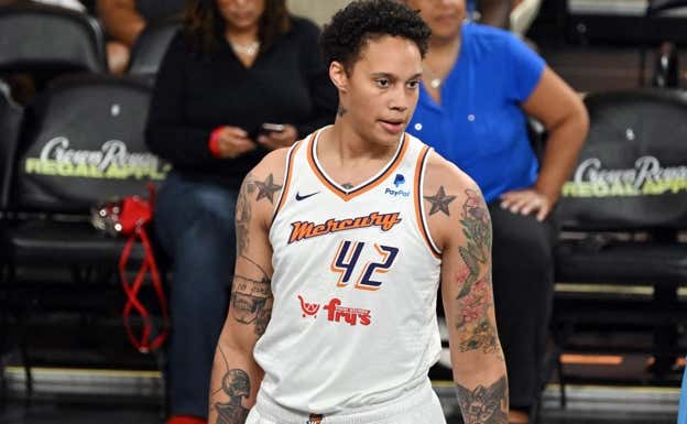 Griner, durante un partido esta temporada. AFP