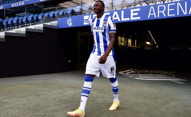 Sadiq, tras su fichaje el pasado verano con el club donostiarra. Real Sociedad