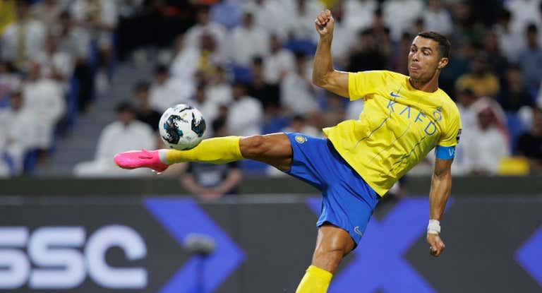 Cristiano Ronaldo, en un partido frente al Al-Shabab.
