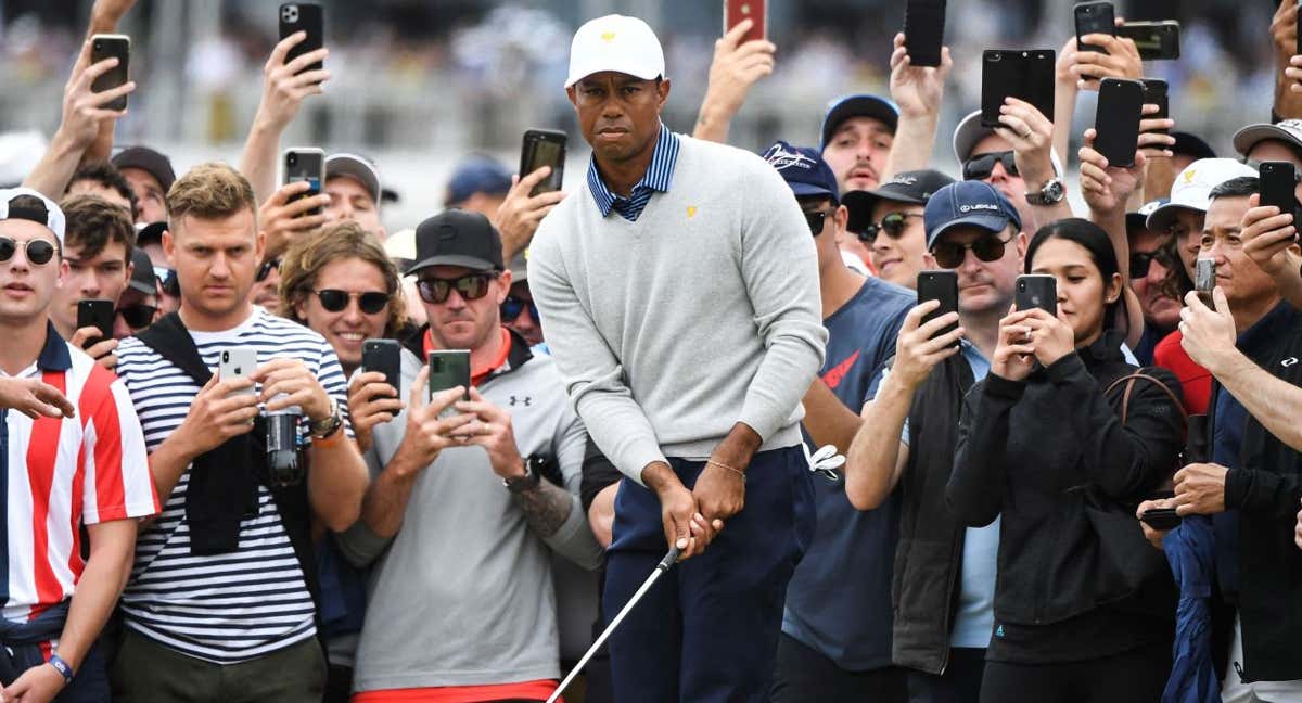 Tiger Woods durante un partido en la Presidentes Cup./Reuters