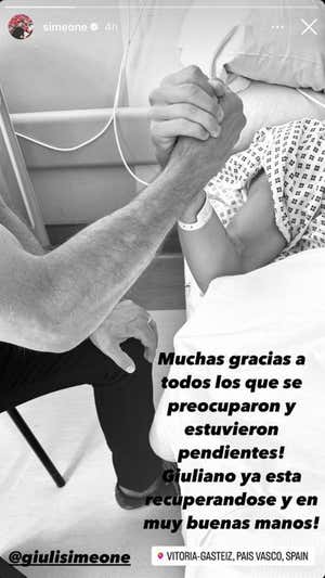 El mensaje del Cholo en Instagram.