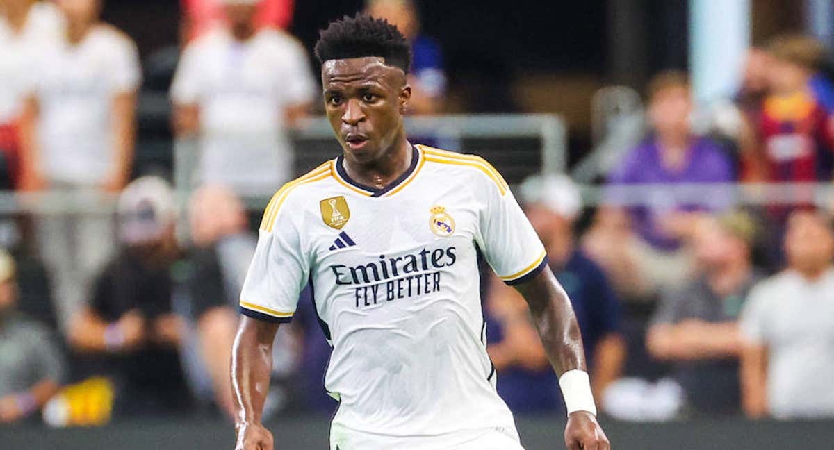 Vinicius, durante el Clásico ante el Barcelona disputado en Dallas. /REUTERS