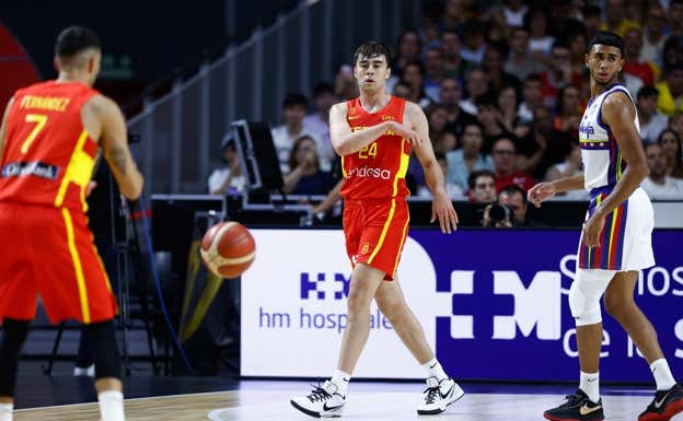 Juan Núñez, en el partido entre España y Venezuela.  FEB
