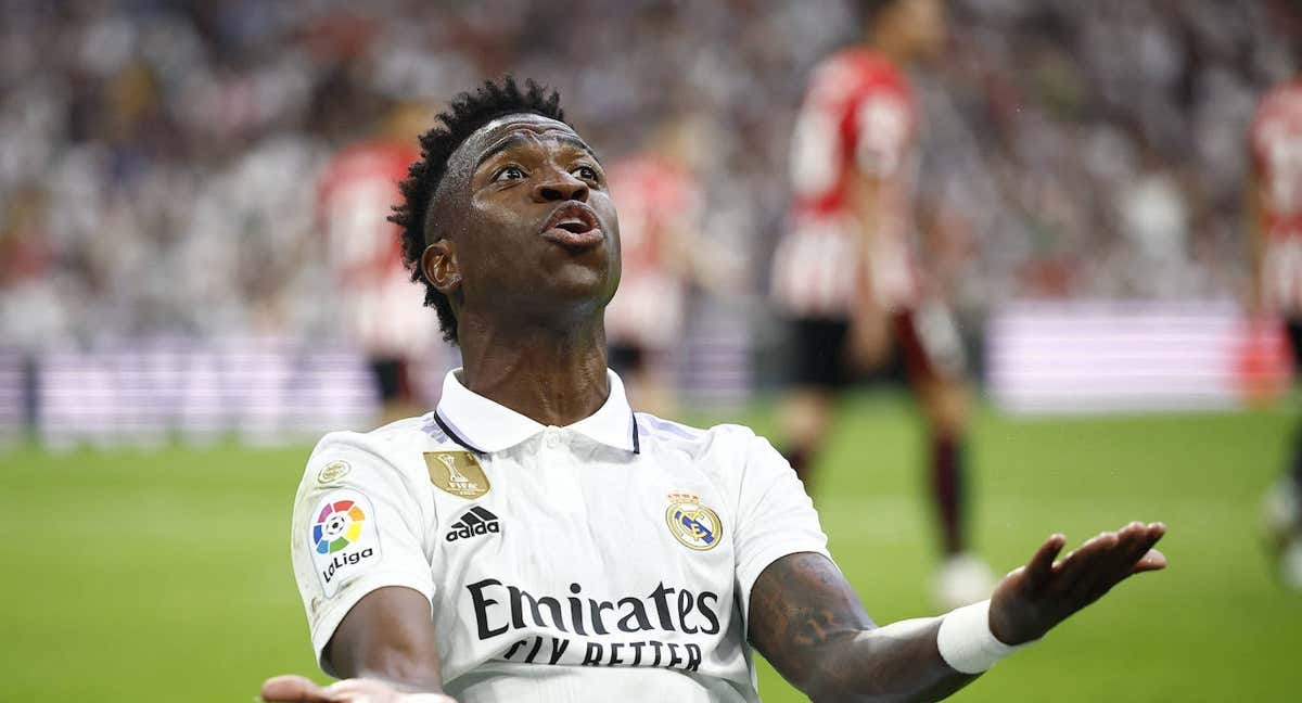 Vinicius, en un partido contra el Athletic./EFE