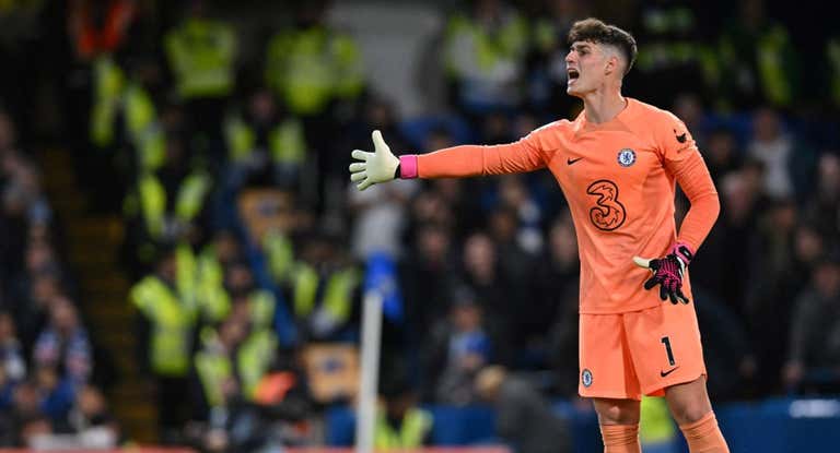 Kepa, durante un partido con el Chelsea.