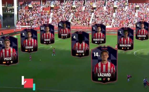 El once del Almería. Captura M+ LALIGA TV