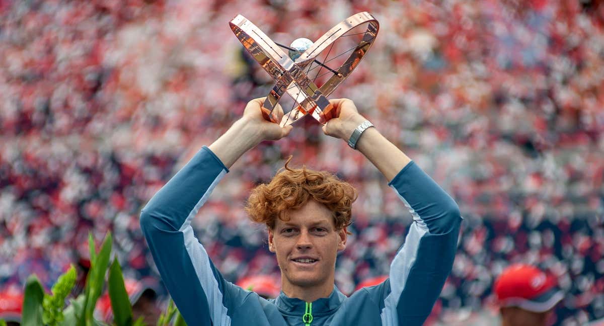 Jannik Sinner celebra la victoria del Masters 1000 de Canadá./EFE