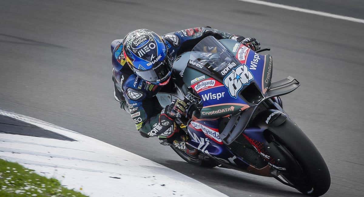 Miguel Oliveira, en su Aprilia.
