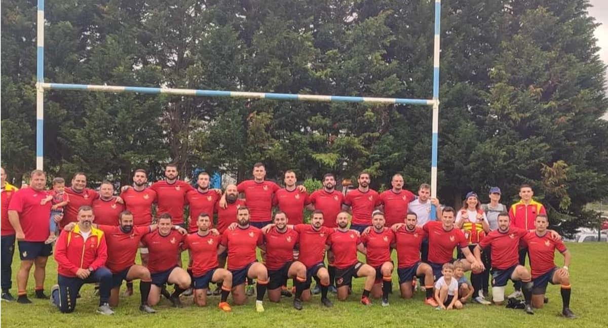 Selección española rugby militar.