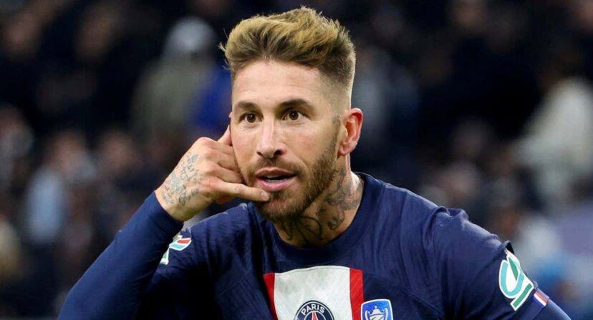 Sergio Ramos celebra un gol con el PSG. /EFE