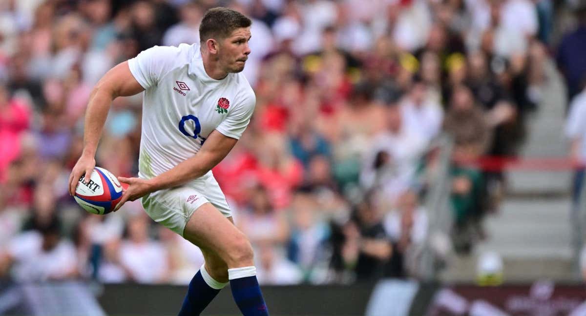 Owen Farrell, durante el partido ante Gales en el que acabó expulsado. /Ben Stansall / AFP