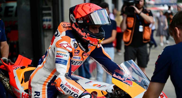 Marc Márquez, durante la primera jornada de entrenamientos en Austria.