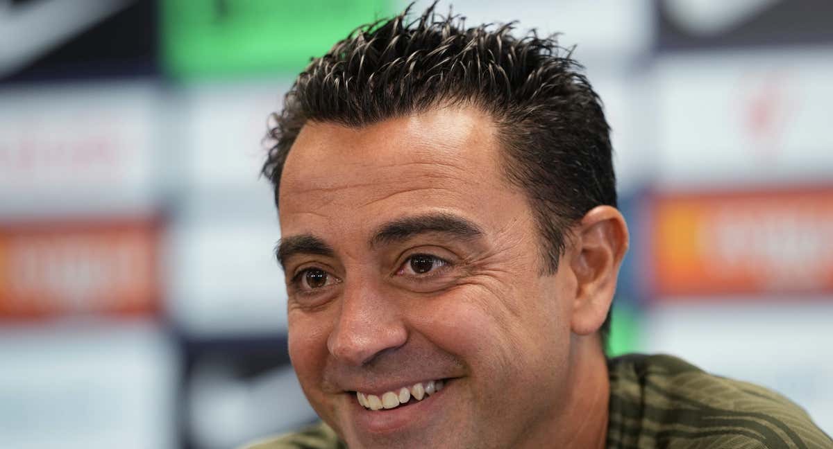Xavi durante la rueda de prensa previa al partido del Cádiz./EFE