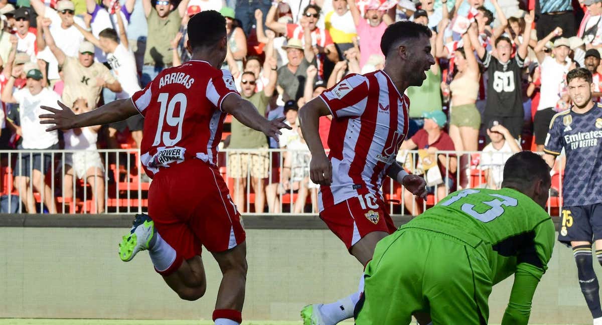 Arribas, tras marcar al Real Madrid.