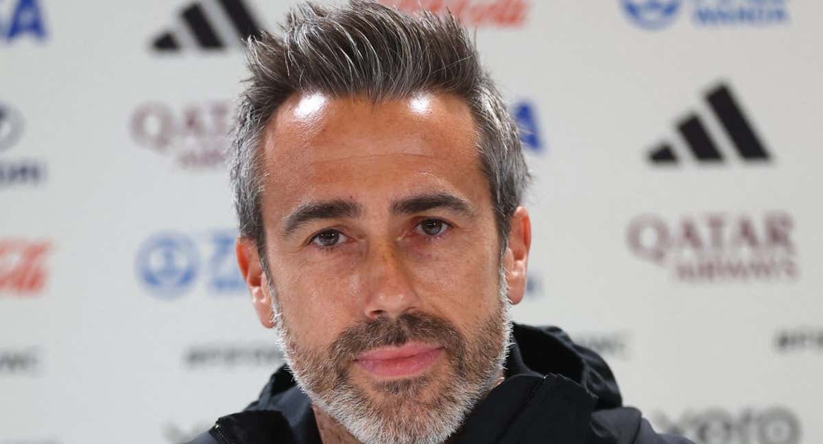 Jorge Vilda, seleccionador español, en la rueda de prensa previa a la final.