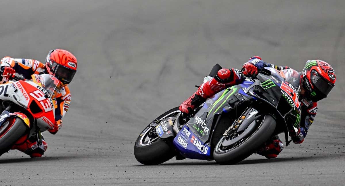 Fabio Quartararo y Marc Márquez en el pasado Gran Premio de Gran Bretaña. /Redes Sociales