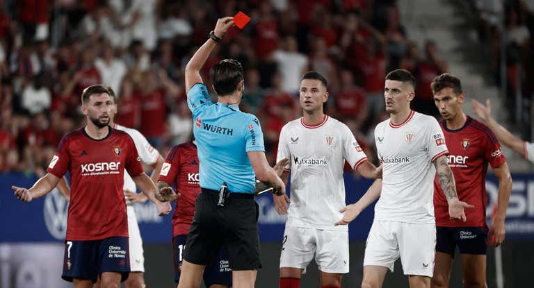 Sancet fue expulsado en el Osasuna - Athletic.