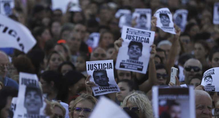 Protestas en Buenos Aires por el asesinato de Fernando Báez.