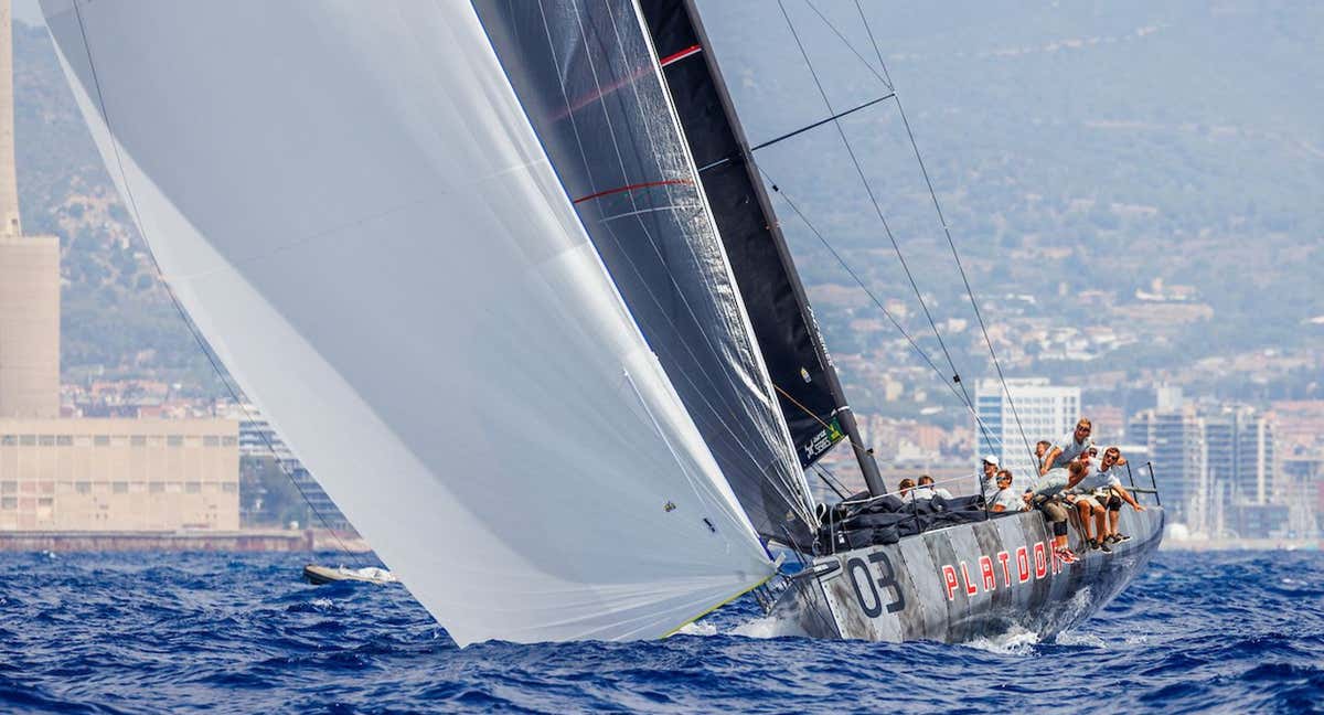 El Platoon, ganador del Mundial de TP52 en Barcelona. /NICO MARTÍNEZ
