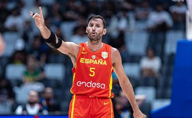 Rudy Fernández durante el partido ante Brasil. FIBA