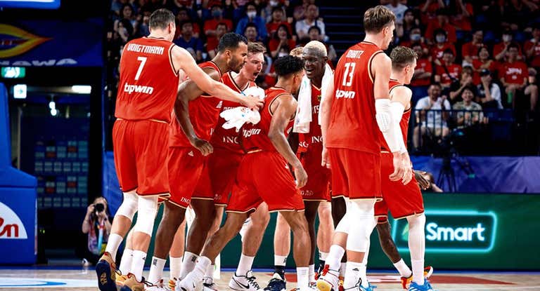 Los jugadores de Alemania celebran la victoria frente a Australia en la segunda jornada del Mundial