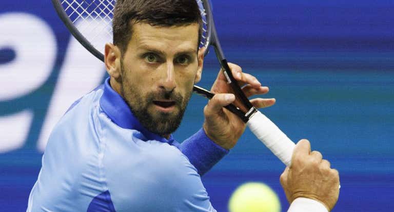 Djokovic, durante su primer partido en el US Open.