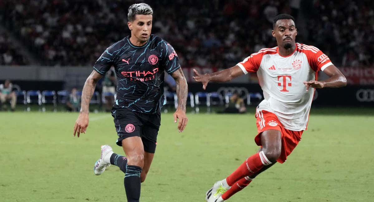 Joao Cancelo en un amistoso de pretemporada con el City. /GETTY