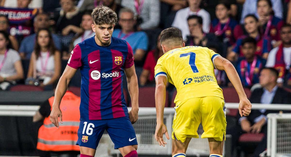 Abde, en un partido de LaLiga con el Barcelona./EP