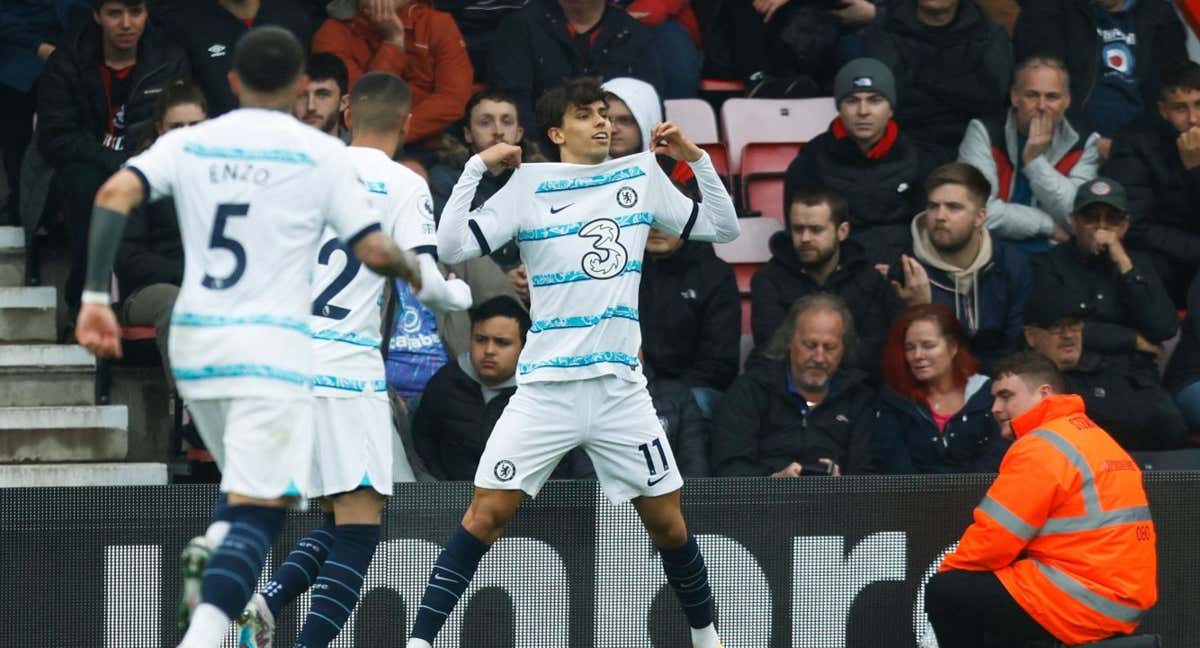 Joao Félix celebrando un gol con el Chelsea. /AGENCIAS