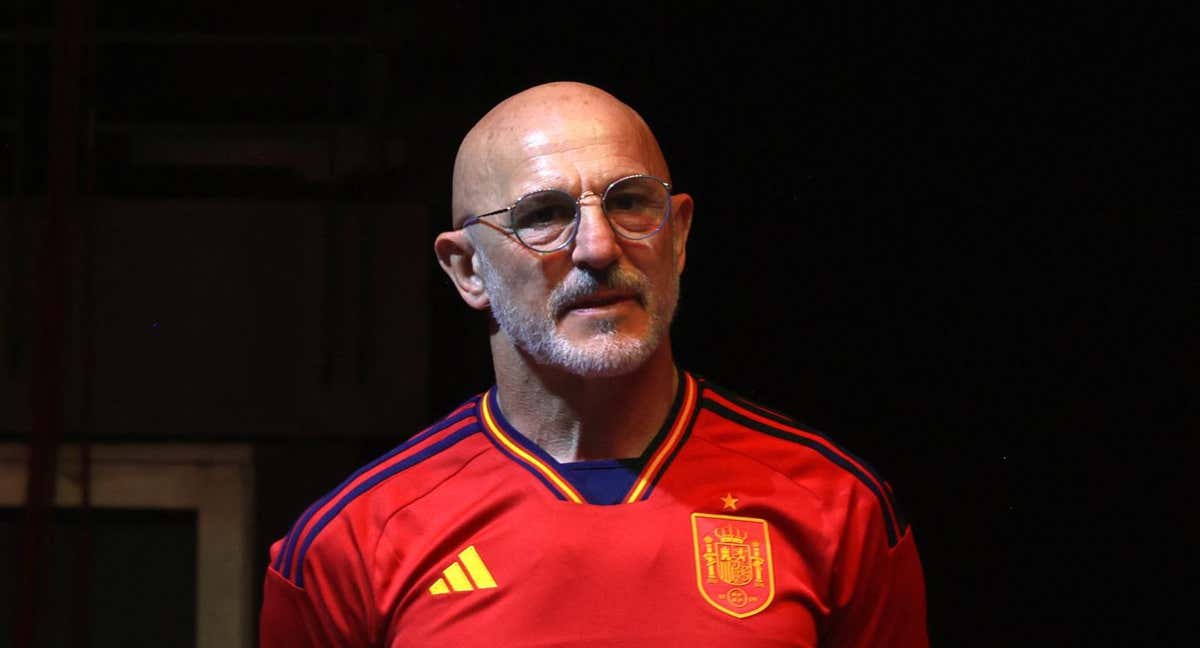 Luis de la Fuente con la camiseta de la Selección española./Reuters