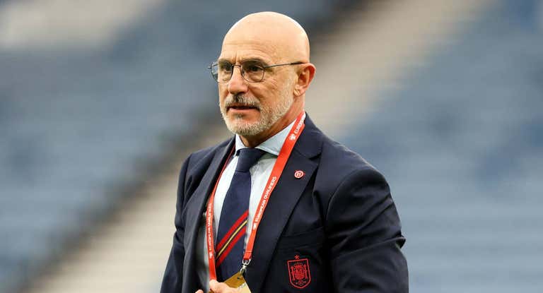 Luis de la Fuente, antes de un partido de la Selección Española en la Liga de Naciones.