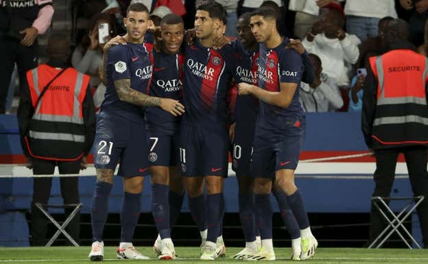Asensio celebra un gol con su nuevo club, el PSG francés. EFE
