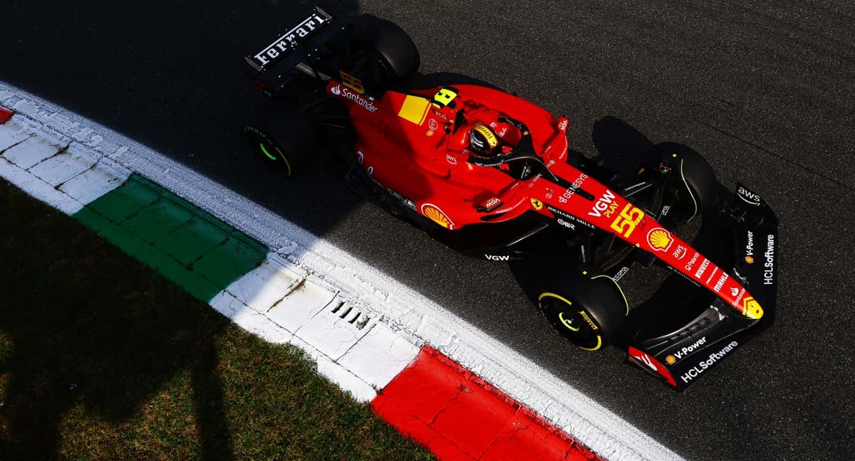 Carlos Sainz, durante los libres 2 del GP de Italia 2023 de F1.