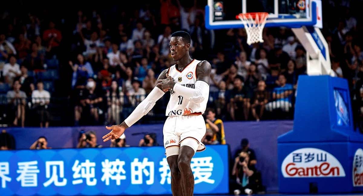 Dennis Schroder, durante el partido ante Eslovenia.