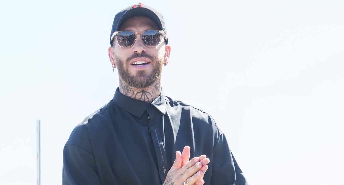 Sergio Ramos a su llegada a Sevilla.