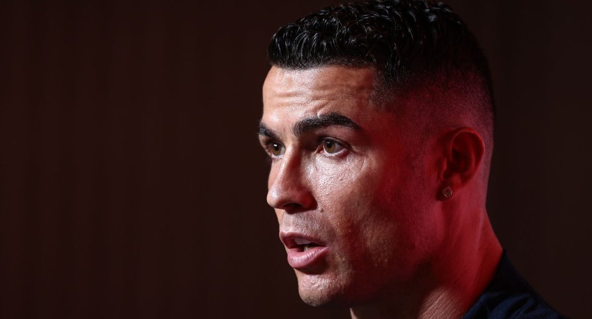Cristiano Ronaldo durante la rueda de prensa.