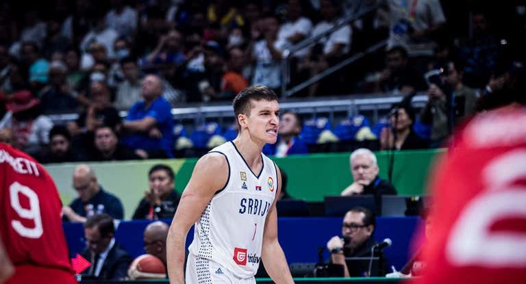Bogdan Bogdanovic, durante el partido ante Canadá.