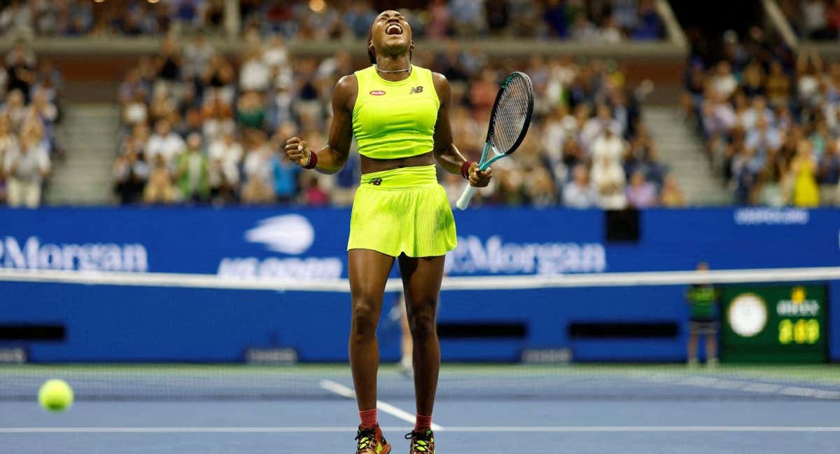 Coco Gauff celebra su triunfo ante Muchova./Reuters
