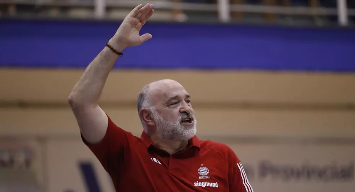 Pablo Laso durante uno de los partidos de pretemporada con el Bayern Múnich/ EFE
