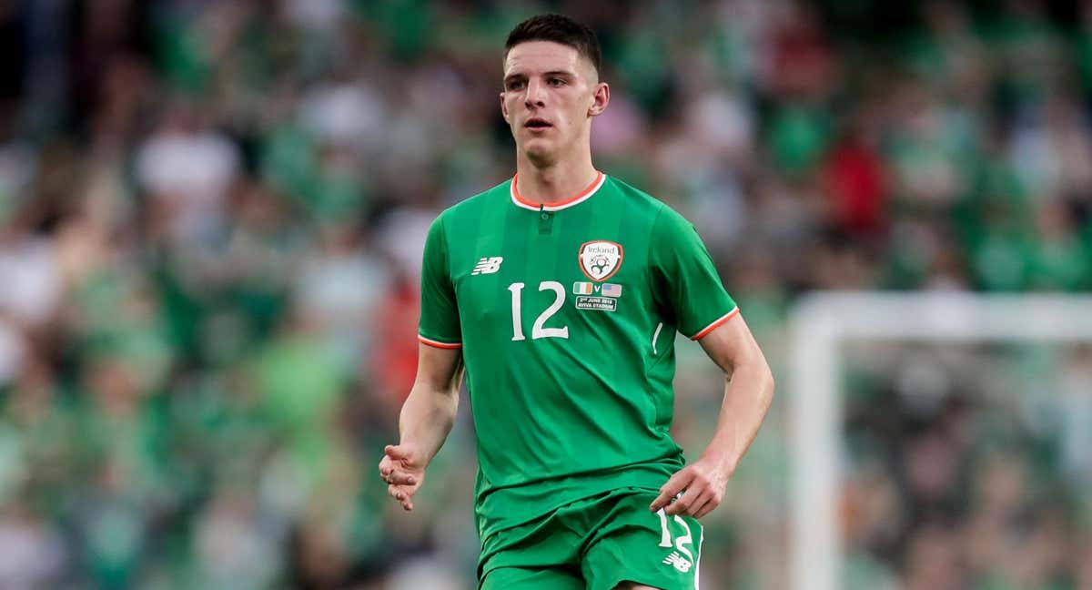 Declan RIce, en 2018, cuando jugaba con República de Irlanda./Getty Images